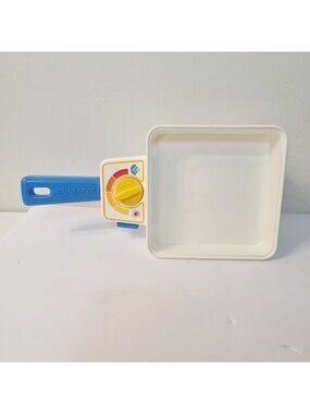 Vtg 1987 Fisher Price Fun Food Super Skillet Frying Pan Tested/Works